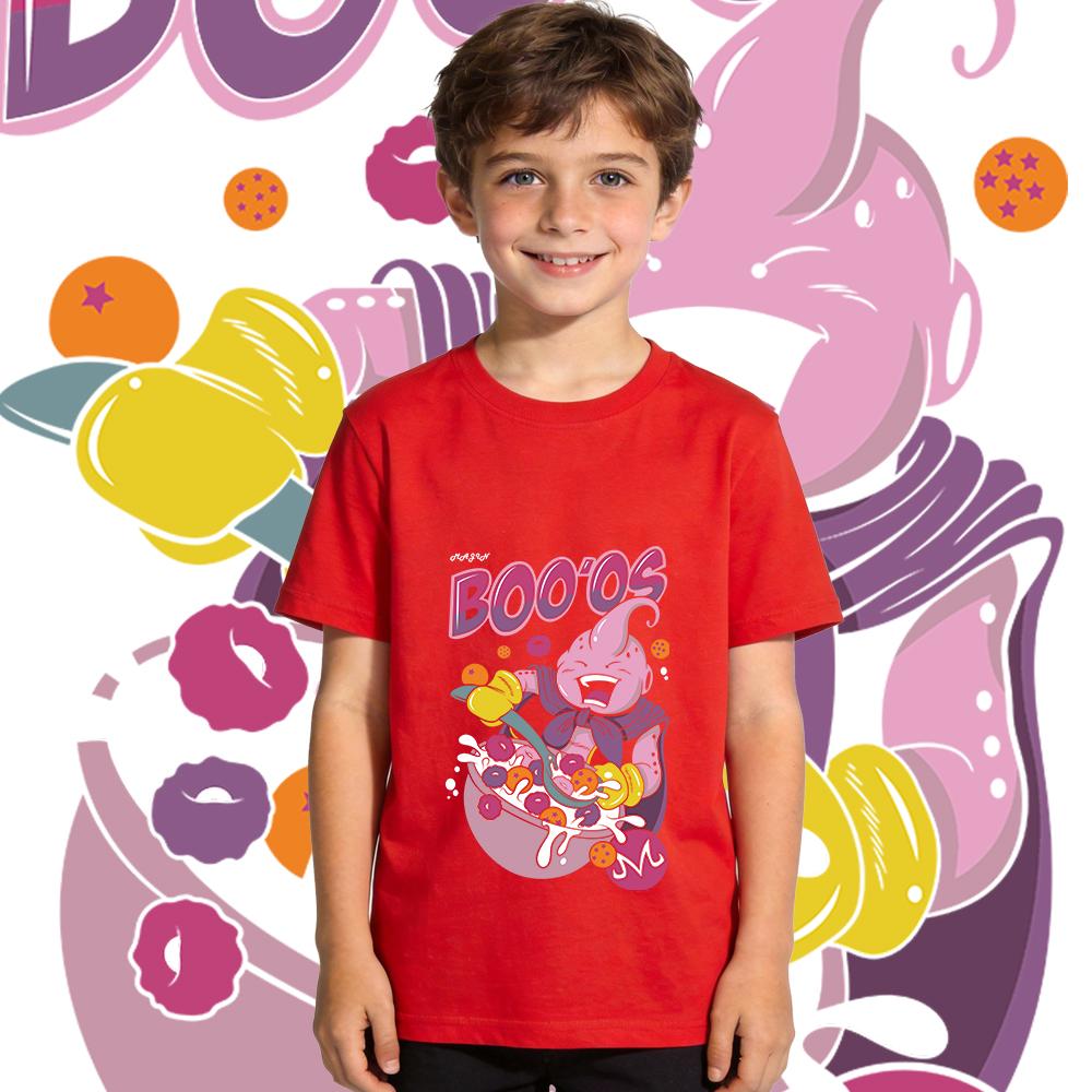 Dbz Majin Boo Anime Print Kids Cotton T Shirt Boys Girls Casual Loose Soft Breathable Top 100