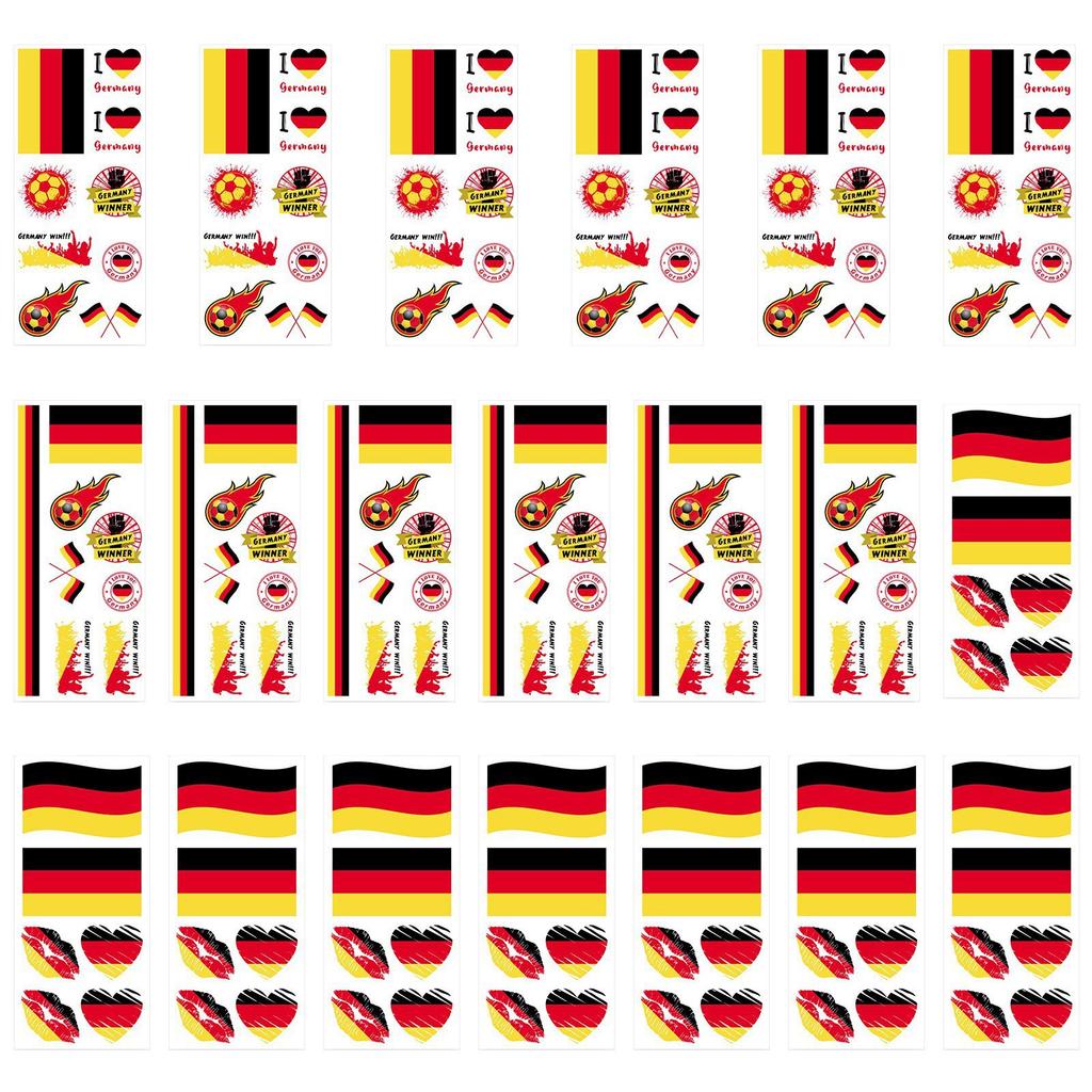 Fußball Temporäre Tattoos, Fußball Fan Aufkleber, Körperaufkleber für Erwachsene und Kinder