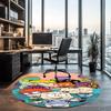 Rugrats Printed Round Rug Carpet Chair Rug Area Rug Entryway Doormats,for Office Chair Living Room Bedroom Kitchen Room.