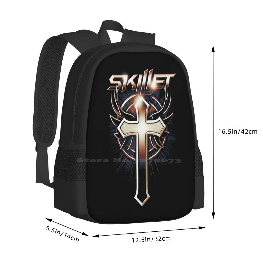 Skillet Large Capacity School Backpack Laptop Bags Anton Kabanen Judas Priest Black Mate Molnar Beast In Black Skillet Iv5
