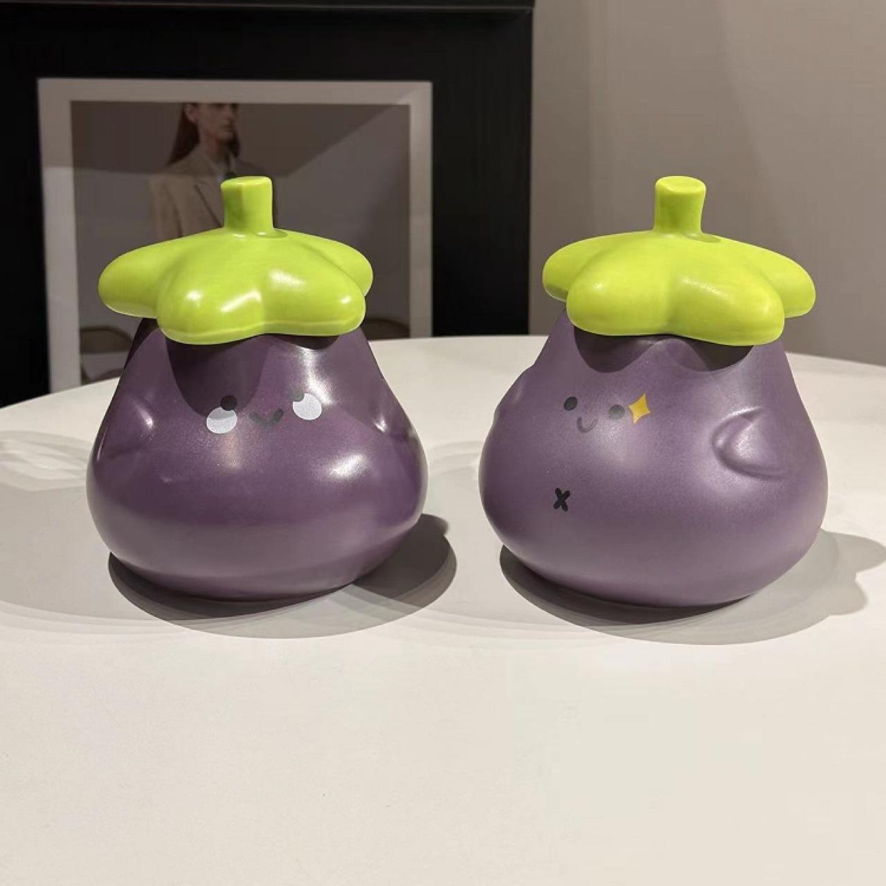 Baifenbai Home Furnishing Girls Eggplant Mug Ceramic Mug Birthday Gift Valentine's Day Friend