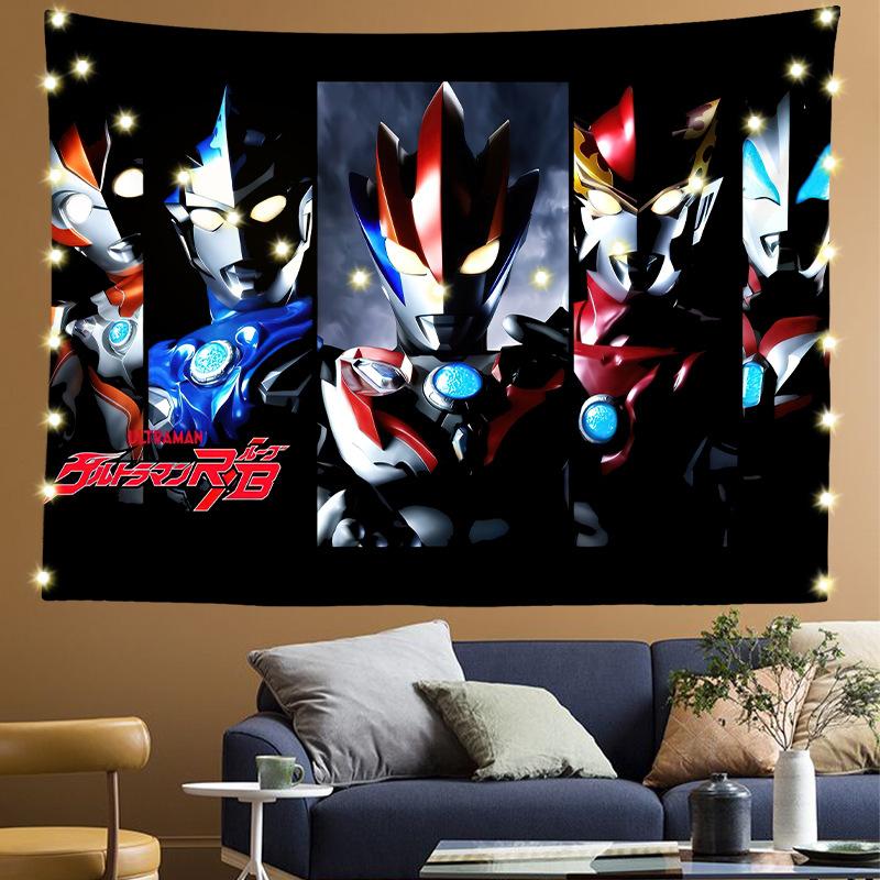 Ultraman Cartoon Wall Hanging for Children's Room Decoration Background Cloth