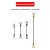 50pcs Solid Ring Fishing Swivel Connector Stainless Steel Double Rolling Durable Heavy Duty Ball