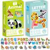 2-in-1 Educational Magnetic Set: 26 Letters + 16 Animals, Cardboard Magnets, Multicolor – Magnetic Puzzle for Kids Ages 3-6, Ideal for Early Learning