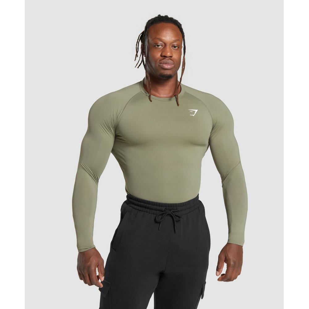

Футболка GYMSHARK Element Baselayer с длинным рукавом, зеленая A1A1P ECJP M