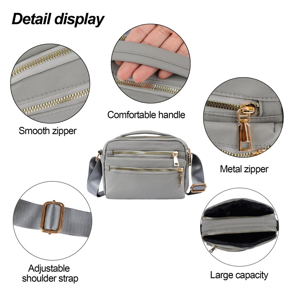 Borsa a Spalla Multifunzionale Moda Donna Casual Borsa a Mano Anti-Schizzi Borsa a Tracolla in Nylon