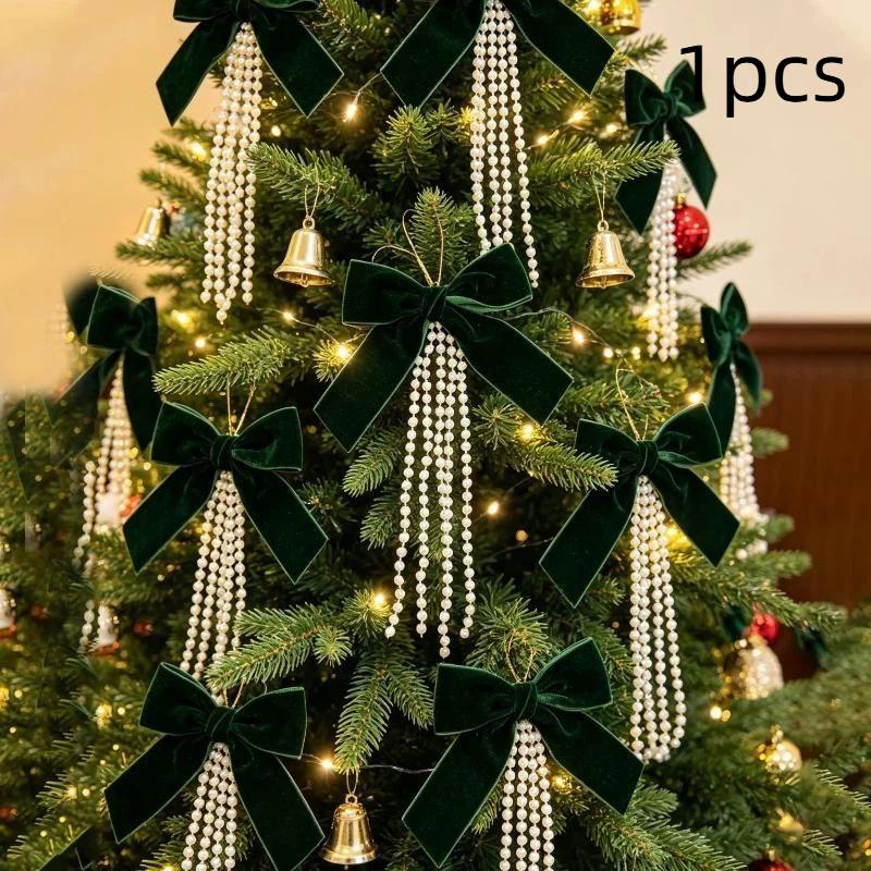 Diy Christmas Tree Bowknot Pendant Elegant Portable Xmas Tree Hanging Ornament Reusable Lightweight Christmas Decoration Charms