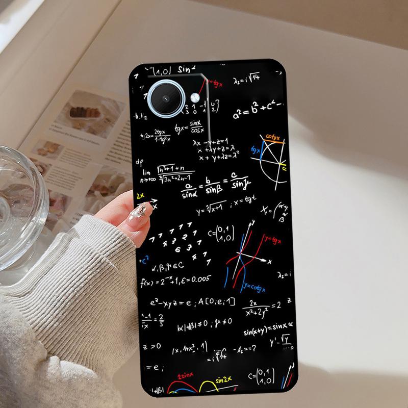 Physics Math Formula Equation For Realme 14 10 11 12 13 Pro Plus GT 7 Pro 6 5 GT 6T C67 C61 C55 C53 C51 C21Y C25S C75 Case