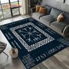 Odin Viking Symbol Valknut Nordic Valhalla Carpet Rug for Living Room Bedroom Home Sofa Decoration,Area Rug Non-slip Floor Mat