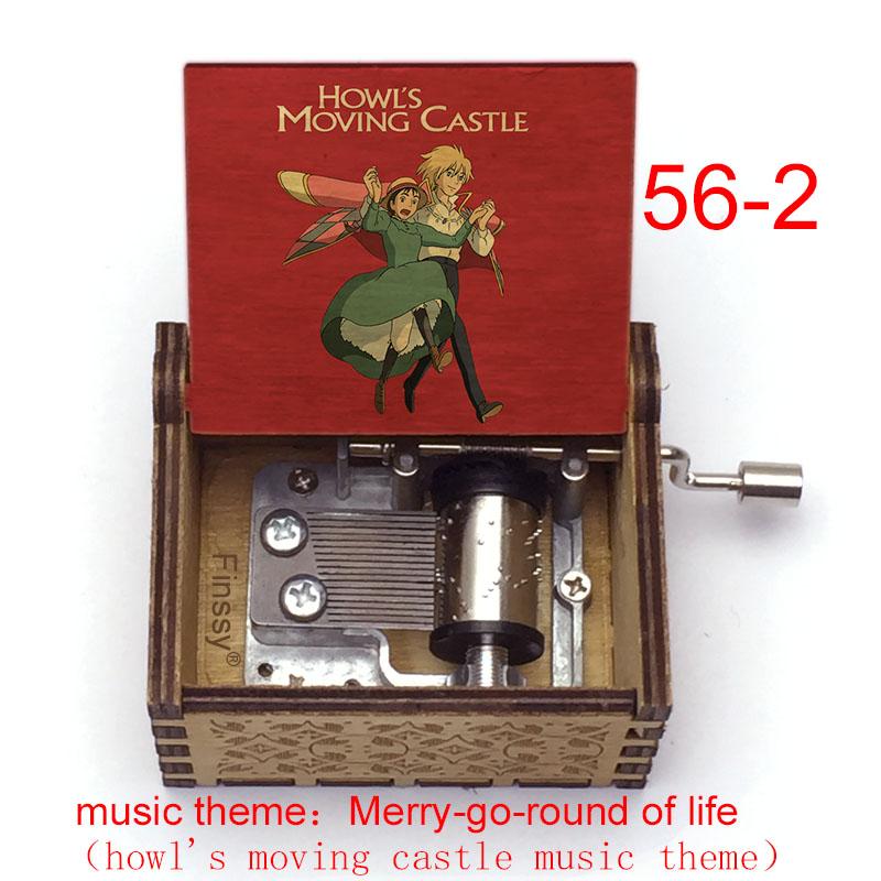 Howl's Moving Castle DIY Music Box Music Theme Song Merry-Go-Round for Christmas New Year Unique 56-Key Life Gift