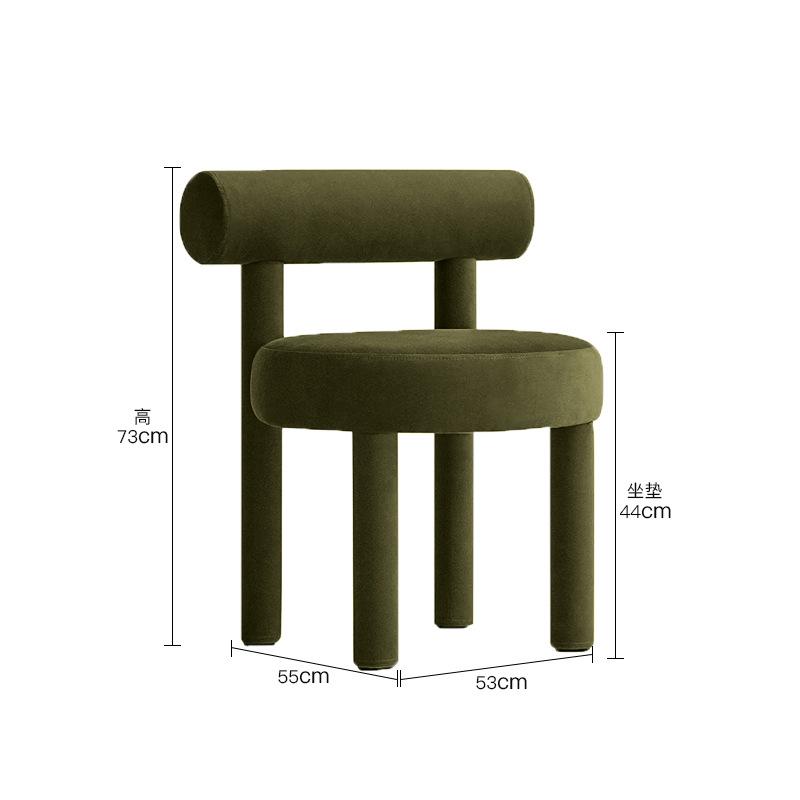 Light Luxury Modern Makeup Stool,Casual Backrest Chair for Bedroom Dressing Table,Designer Dining Chair for Home Use,Comfortable
