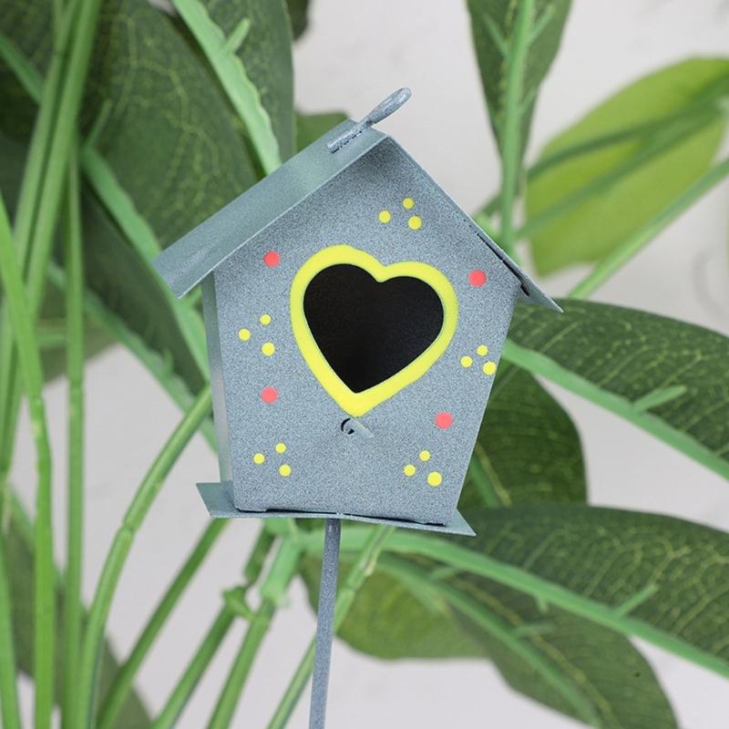 Vaso de Flores Estacas de Jardim Decoração Casa Estacas de Pássaros Metal Arte de Quintal Enfeites para Mãe Presente de Dia das Mães Decoração Interna Externa