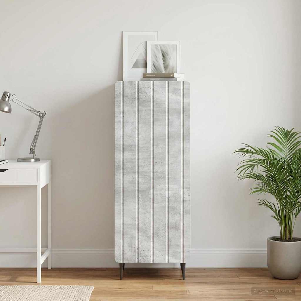 Sideboard Concrete Grey 34.5 x 33 x 92 cm Particleboard