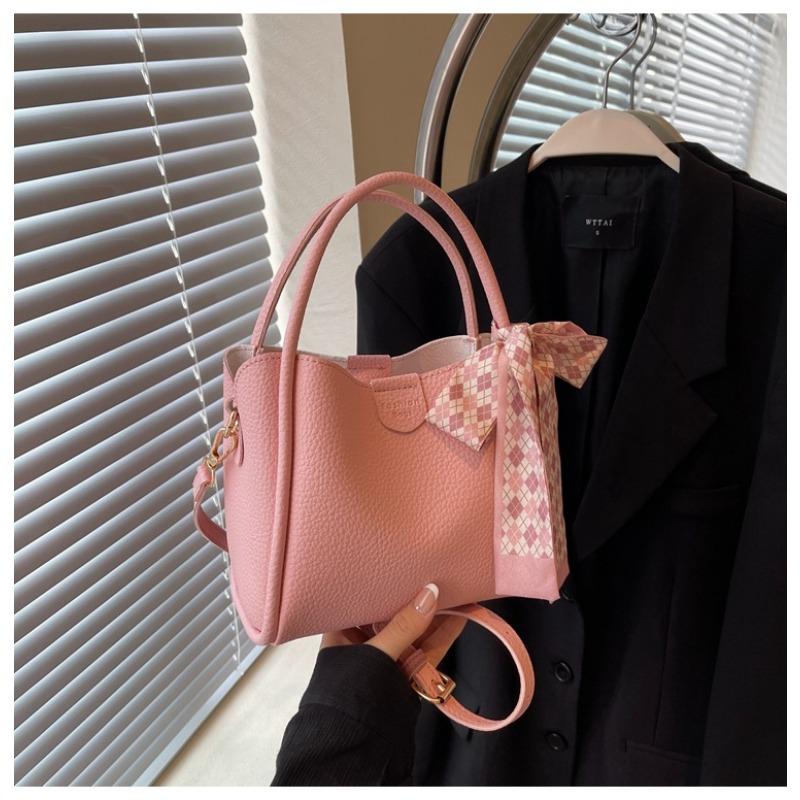 

Популярная маленькая сумка женская новая летняя универсальная простая сумка-мессенджер портативная сумка-ведро розовый