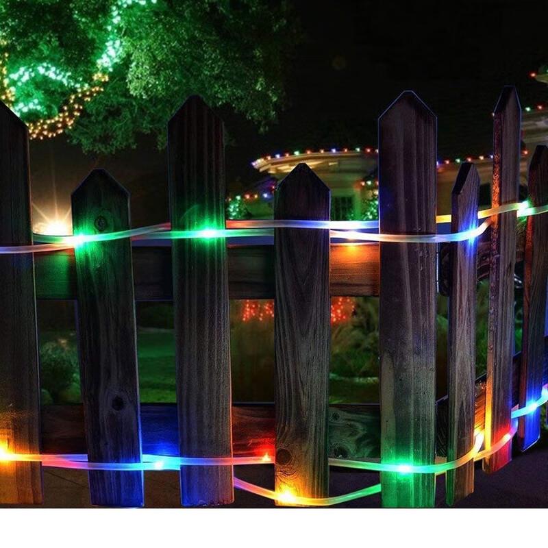 LEDowe Solarne Zewnętrzne Girlandy Ogrodowe