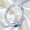 Certified Natural Lavender Jadeite Bangle Genuine Round Bracelet for Kids Fashion Jewelry Gift