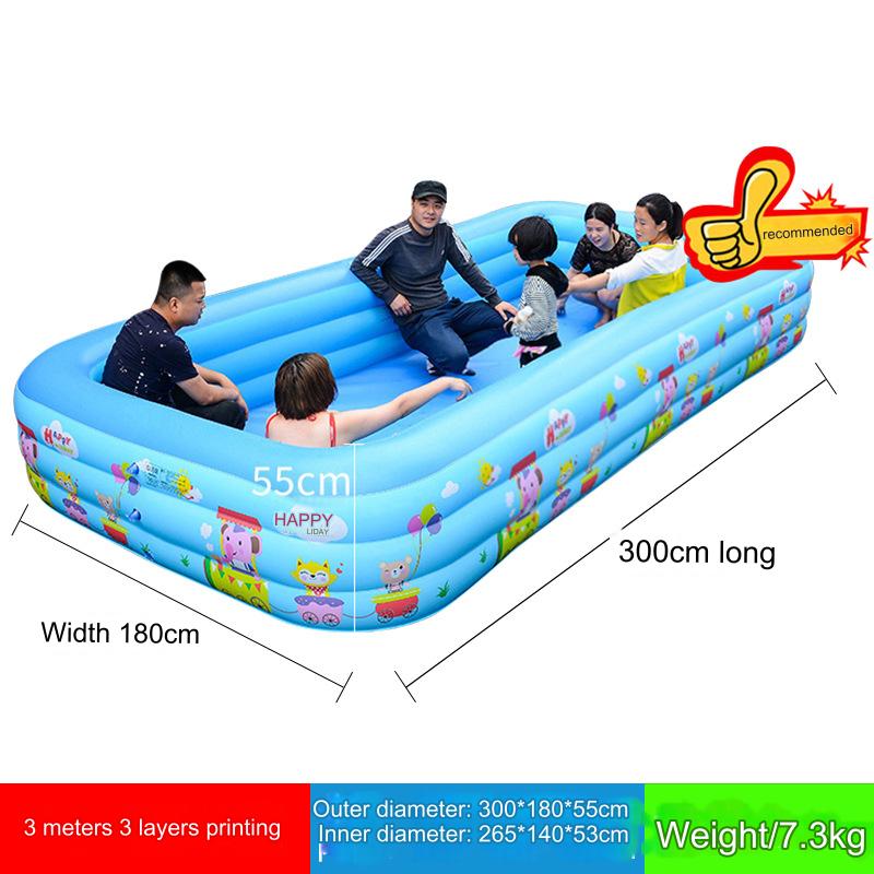 Inflatable Pool, Oversized Thickened Family Swimming Pool  for Adults, Outdoor, Garden, Backyard, Water Party