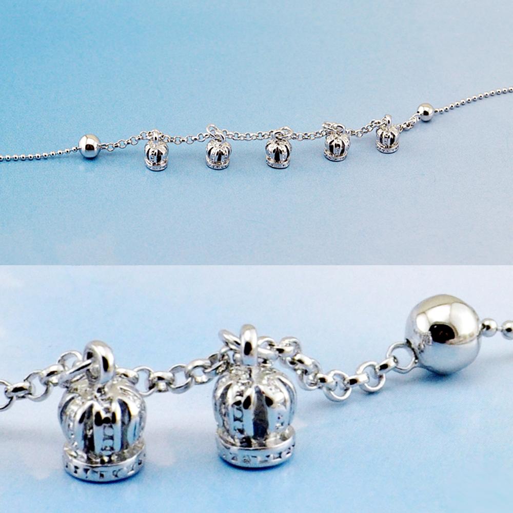 Frauen Mode 100 % 925 Silber Krone Anhänger Fußkettchen Bein Armbänder Fußkettchen Sommer Auf Die Bein Zubehör Schmuck
