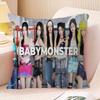 Grupa Dziewcząt B-BABYMONSTER 45*45cm Poszewka na Poduszkę Poszewka na Poduszkę Dekoracyjna Poszewka na Poduszkę Domowa Poszewka na Poduszkę Kanapową