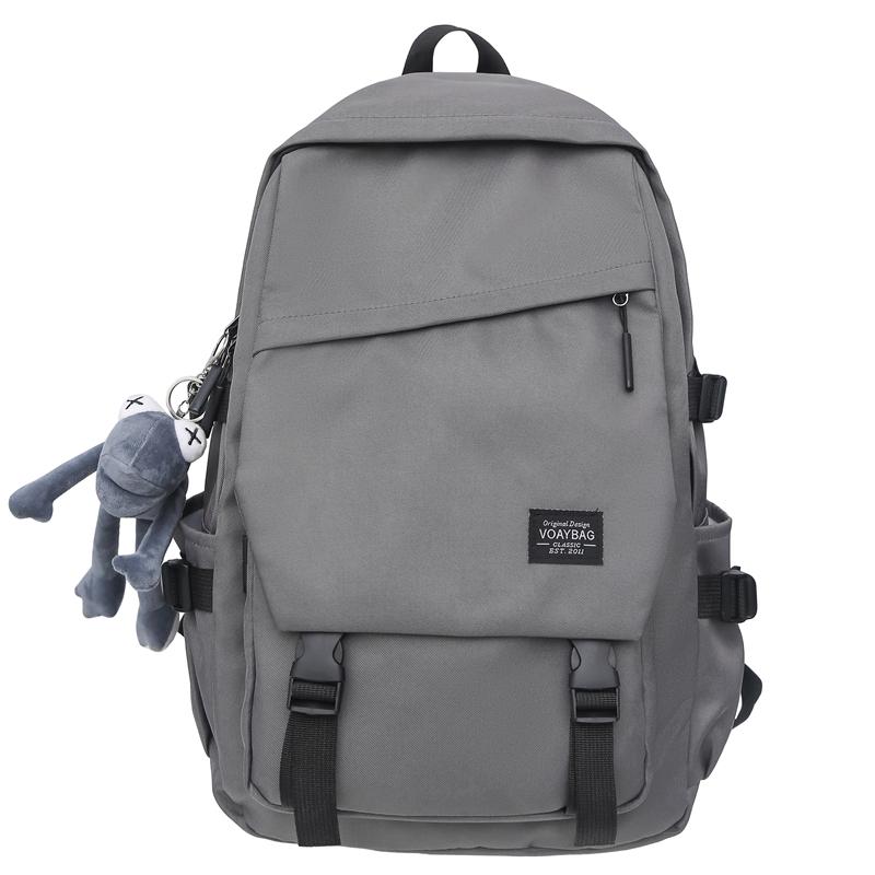 Schulrucksack für Studenten mit großer Kapazität, Herren-Computer-Reiserucksack, Damen-Rucksack in Unifarben