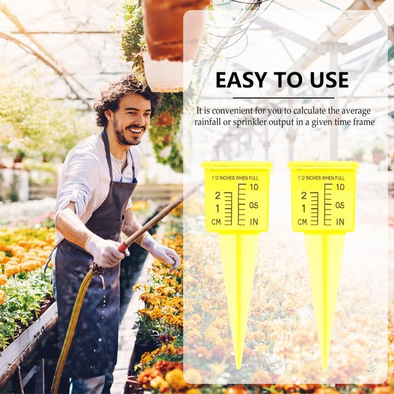 4pcs Plastic Rainfall Measuring Supplies Sprinkler Rain Measuring Cup Wide Mouth Rain Meter Measuring Tool rain Sensor for Sprinkler System