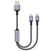 Professional Factory 100W Fast Charger Cable 0.5/1.2/2/3 Meters 2-in-1 Type-C/USB Data Transfer for iPhone Smartphone Laptop