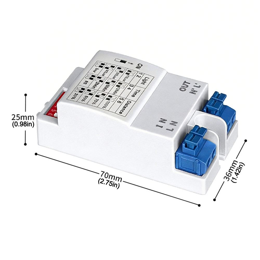 5.8GHz Microwave Sensor 220V Auto-Sensing Switch Easy Install Motion Sensor Lighting Control