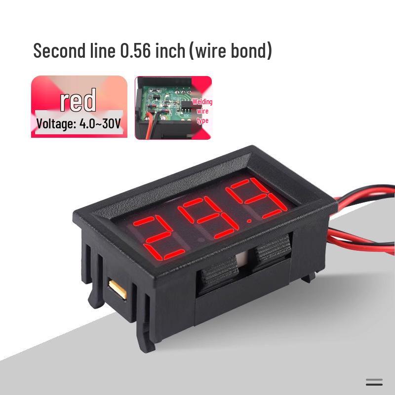 Digital Voltmeter Head: 0.28/0.36/0.56 Inch, 30V-120V, Two/Three-wire Options, With/Without Shell
