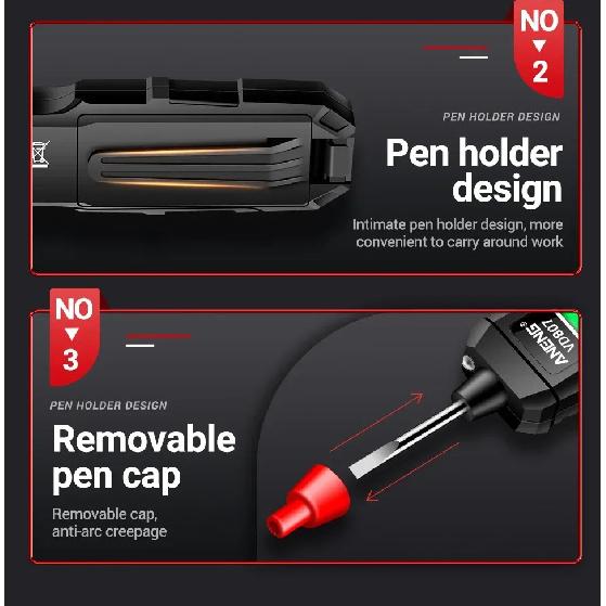 12-300V Voltage Detector Smart Electric Pen Sound & Light Alarm Non-Contact Voltage Zero Fire Wire Tester Pen Meter