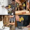 21V Cordless Brushless Drill Set, 2x2.0Ah Batteries, 3/8' Metal Chuck, 25+1 Torque, 2 Speed, 87PCS DIY Home Repair Tool Kit