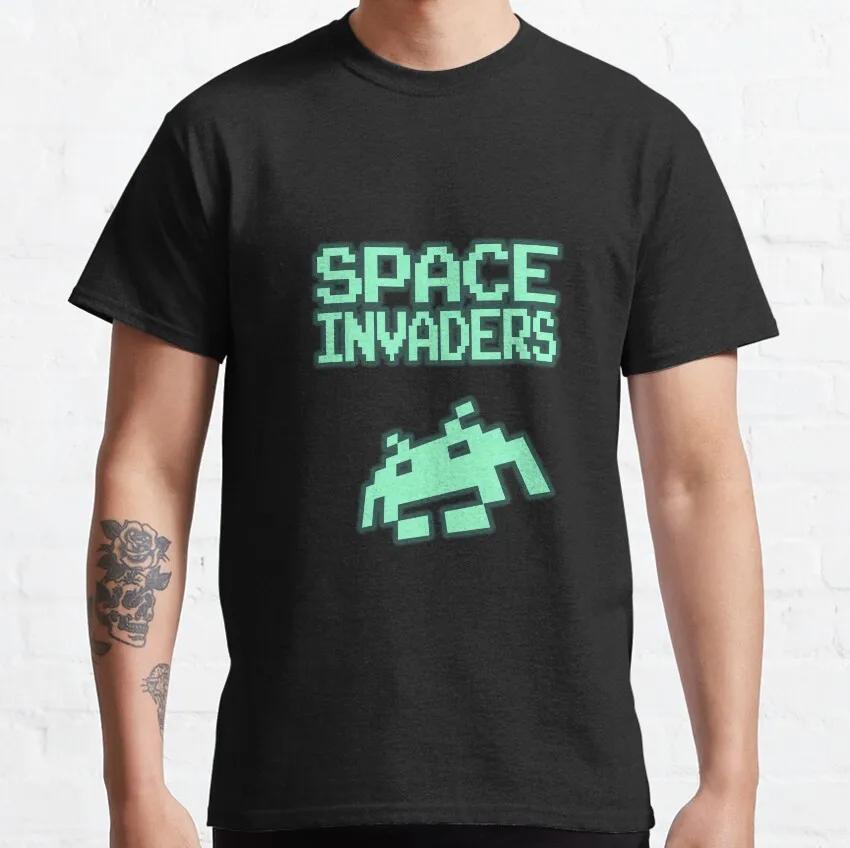 Arcade Space Invaders Video Game Retro Vintage T -Shirt for Arrivals Male Funny Top Tees 100% Cotton Novelty  Plus Size