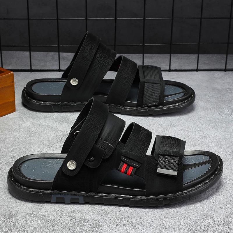 

Fashion CYYTL Mens Slippers Casual Shoes Beach Summer Sandals Outdoor Slides Leather Walking Comfort Luxury Designer Fashion Lightweight 47