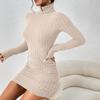 Winter High Collar Set Finger Slim Temperament Bust Hip Package Value Dress For Women