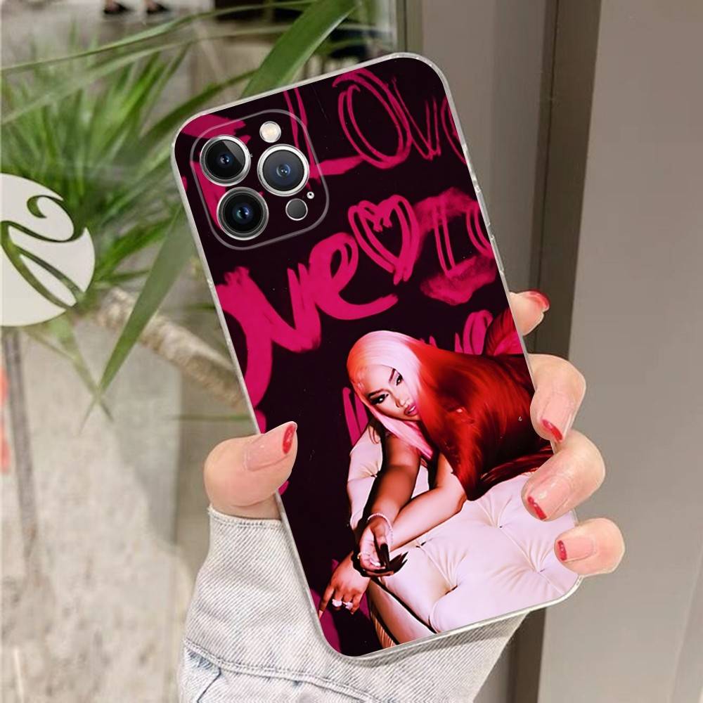 N-Nicki Singer Minaj Transparent Case For IPhone 11 12 13 14 15 16 17 Air Pro Max Plus Mini Shockproof Cover