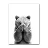 Cat Giraffe Dog Elephant Toilet Paper Bathtub Funny Bathroom Poster Print Canvas Painting Wall Art Shower Room Home Decoration