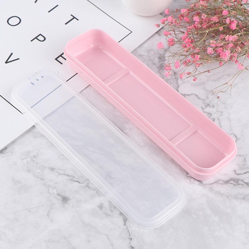 Многоразовая практичная прозрачная крышка для столовых приборов из пшеничной соломы, школьная посуда розовый