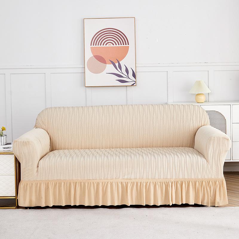 

Летняя прохладная шелковая юбка, эластичный чехол для дивана, всеобъемлющий чехол, нескользящий, обтягивающий, подлокотник, пылезащитный чехол для диванной подушки, полотенце, чехол, ткань three people 190-230 cm