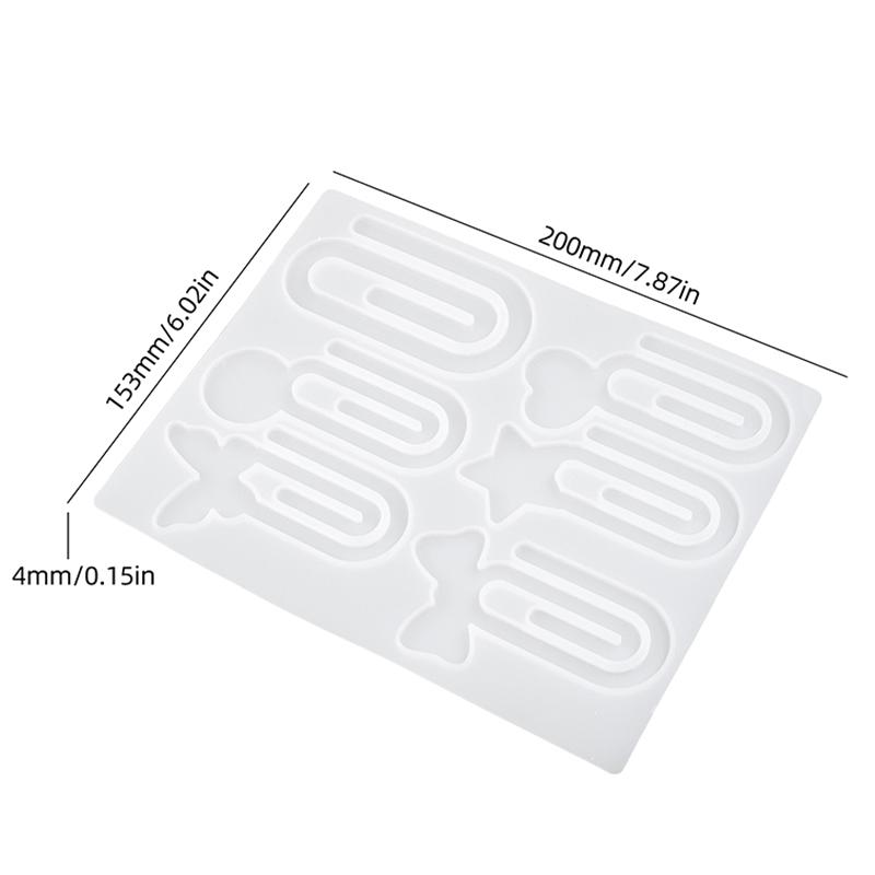 Silicone Paperclip Bookmarks Mold - Diy Resin Bookmark Molds For Craft Making, Reusable Cute Book Clip Casting Molds