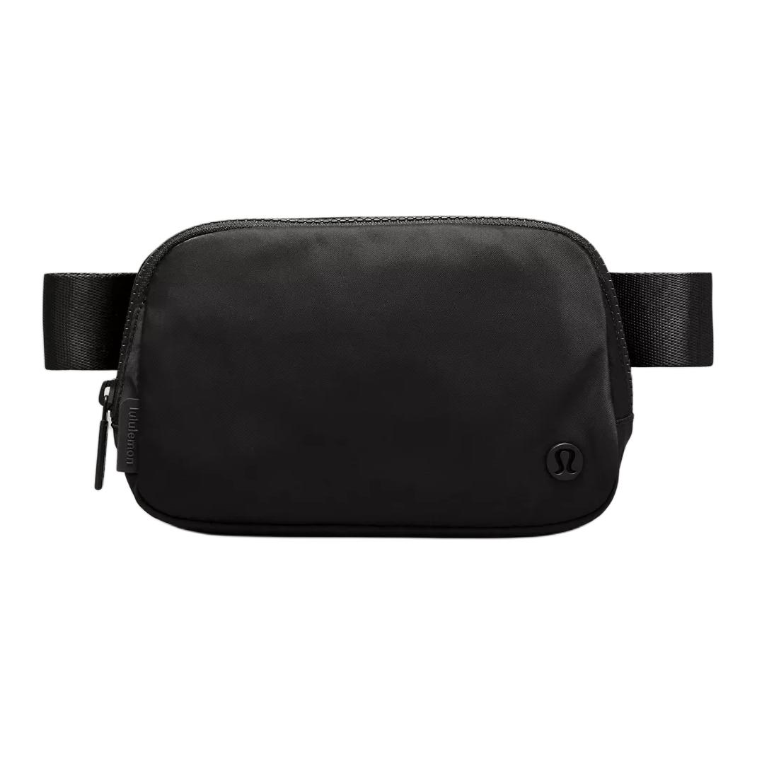 Lululemon Everywhere 1L Logo Black Hardware Nylon Waist Bag Unisex Waist Bag LU9AX2S-4780 Black