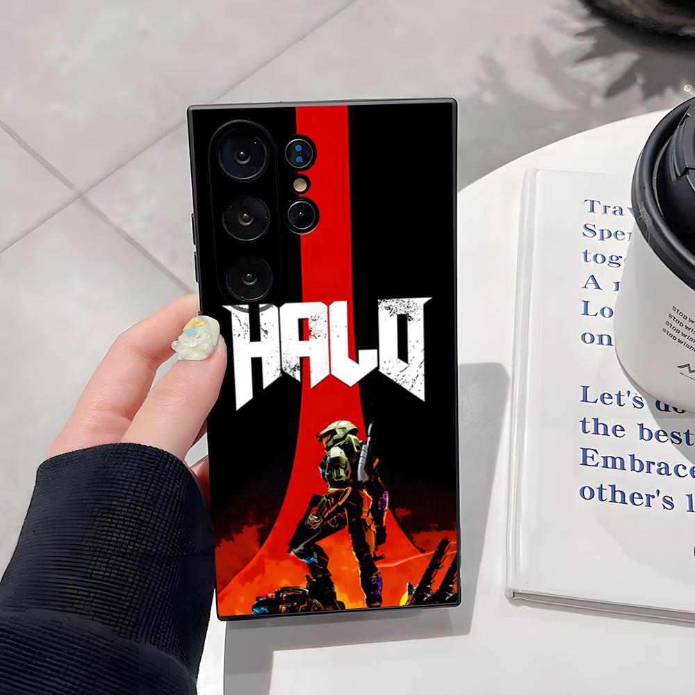 

H-Halo Phone Case For Samsung S26 Ultra S25 Edge Ultra S23 S22 S21 S20 Ultra Plus S24 Fe Cover Samsung S23