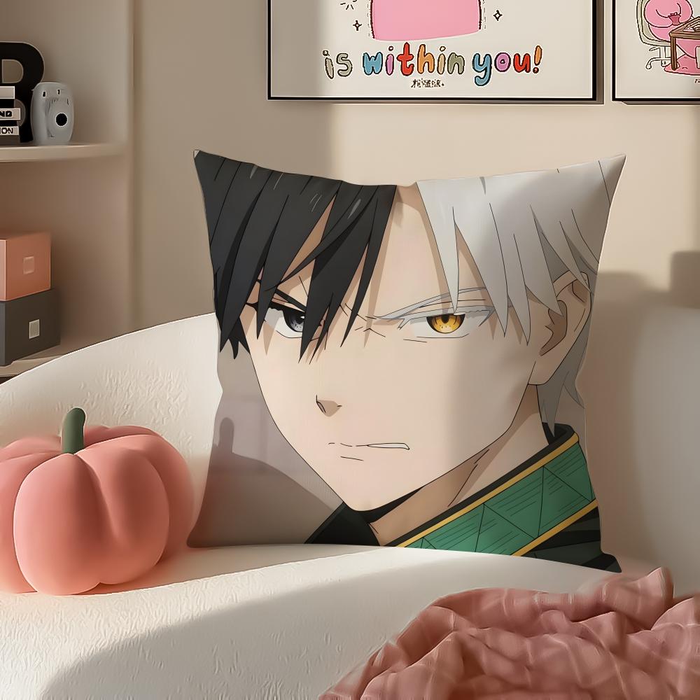 Anime energetic WWind BBreaker Cushion Cover Pillowcase Short Plush Invisible zipper Room Sofa Cushion Cover
