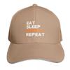 Eat Sleep Farm Repeat Baseball Cap Sunscreen Snapback Cap Summer Hat Vintage Women Hats Unisexs
