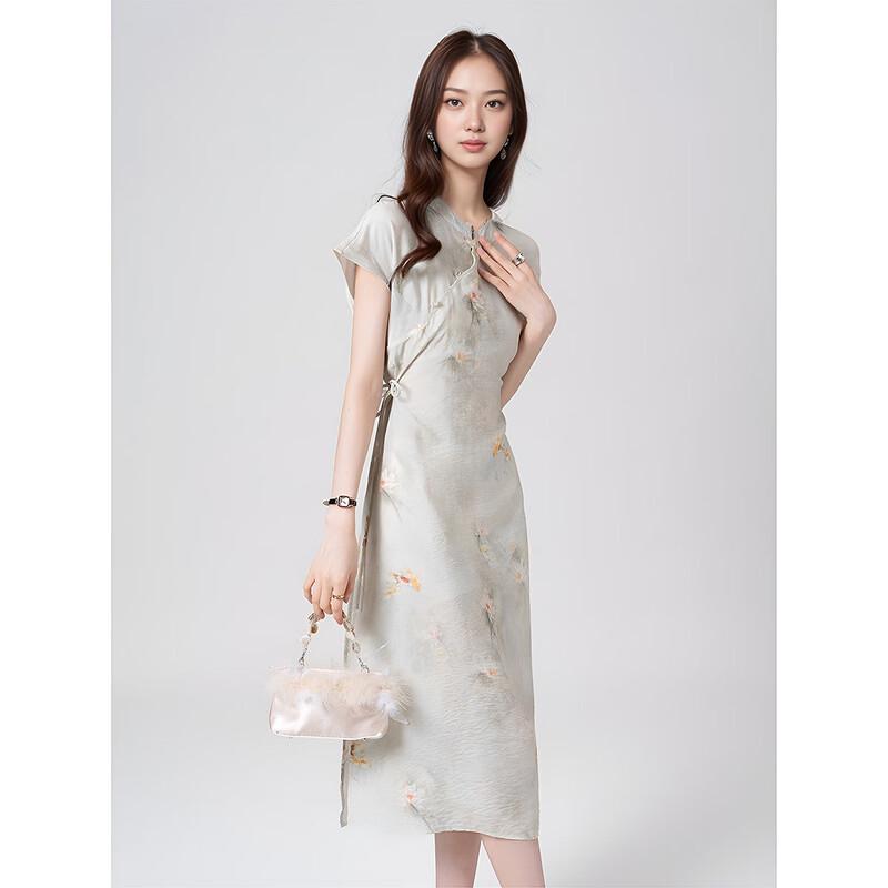 Aiyilian Women's Summer New Chinese Style Qipao Dress