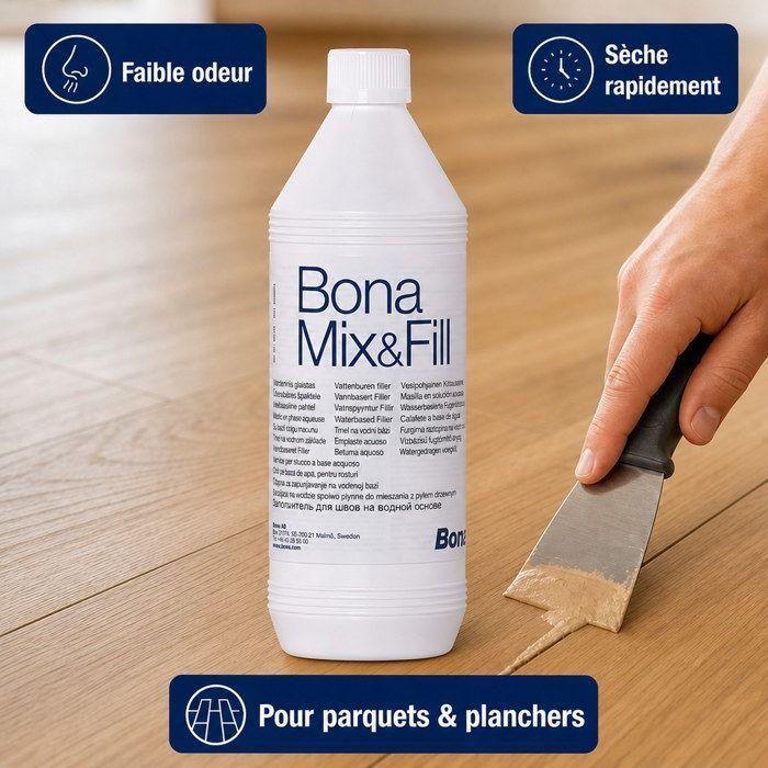 Mastic à bois, Mastic pour parquet, Pâte à bois, Joint parquet, 1 Liter