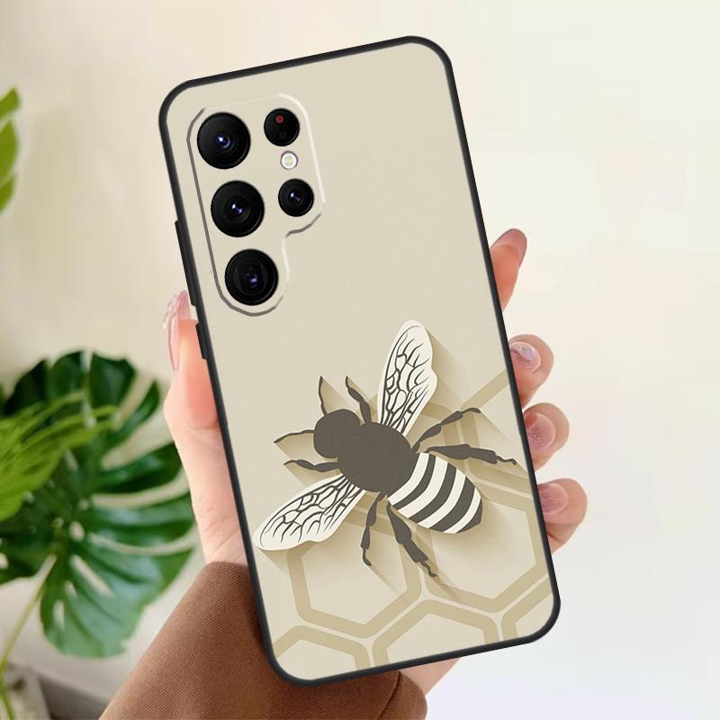 Bee Honey Soft Case For Samsung Galaxy S21 S22 S23 S24 S25 Ultra S9 S10 Plus S20 FE S24 FE Phone Cover