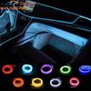 1M 2M 3M 5M Car Interior Lighting Auto LED Strip Wire Rope Tube Line Flexible Neon Light With 12V USB Cigarette Drive