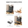 Non-Stick Pan Pancake Sandwich Donut Barbecue Home Multi-Functional Seven-In-One Waffle Machine