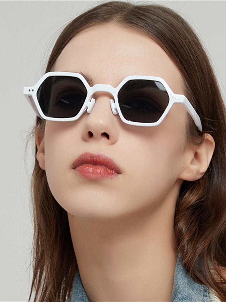 Designer Small Square Sunglasses Women Vintage Retro Punk Sun Glasses Luxury Polygon Eyewear Fashion Female