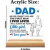 Dad Gift From Daughter, Gifts for Father Fathers Day Birthday, Dad Clear Acrylic Desk Decorative Sign Home Office Desk Decor