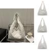 Korean Style Casual Canvas Bag With Lace Details Oversized Shoulder Tote For Women